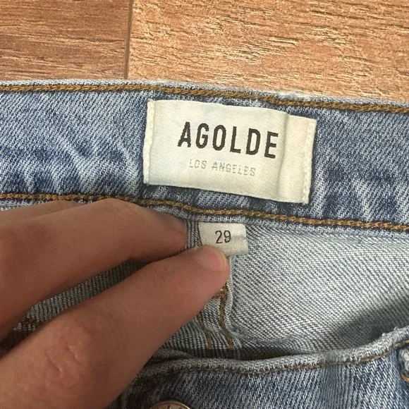 Agolde Nico High-Rise Slim Organic Cotton/Lyocell Blend Jeans Size 29 - Picture 3 of 6